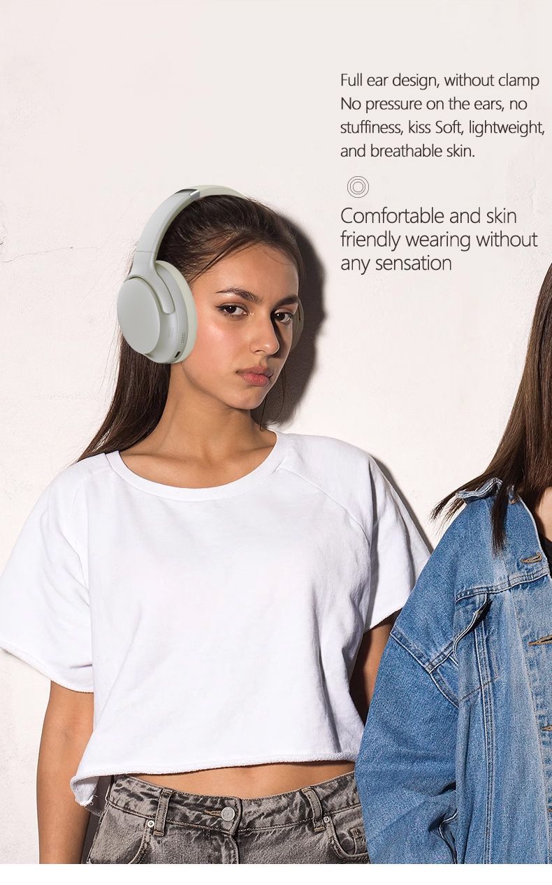 Wireless Bluetooth Headphones Over Ear With Noise Cancelling, Hi-Fi Stereo Sound, FM Radio, Lightweight Comfort For Music & Calls_voghion.com