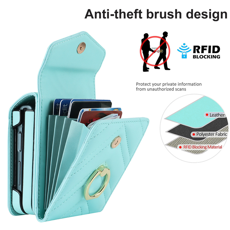Suitable for the new Samsung ZFlip3 oblique organ mobile phone case folding ZFlip4 small fragrance ring mobile phone leather case_voghion.com