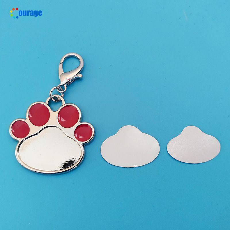 Collar para perros y gatos con transferencia de calor, hecho a mano, con etiqueta de identificación antipérdida impresa para perros pequeños y medianos._voghion.com