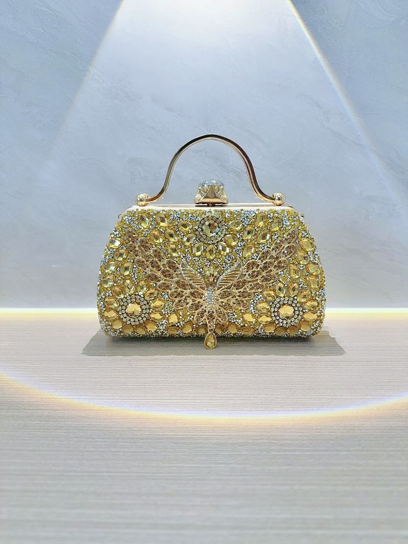 Nuovo set di borsette in cristallo con diamanti pieni, abito alla moda, banchetto da sera, borsa a tracolla diagonale con spalla singola_voghion.com