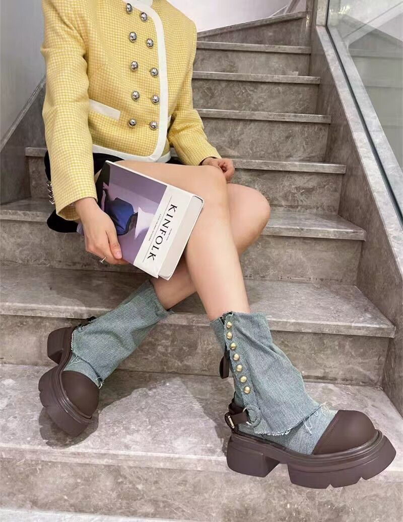 p9/Martin wo, τζιν κοντά πριτσίνια, μπότες δύο τεμαχίων σε στυλ καυτού κοριτσιού, χοντρές σόλες, ψηλόμεσες μπότες για μικρόσωμα άτομα,_voghion.com