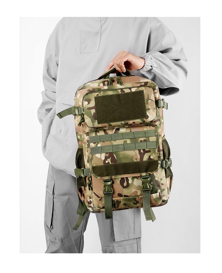 Mochila de montanhismo, nova mochila tática de grande capacidade, camuflagem simples e multifuncional para viagens ao ar livre_voghion.com