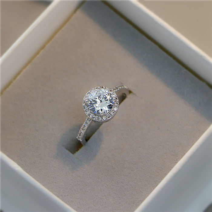 Un carato per donna, stile coreano e giapponese, zircone semplice e alla moda, moissanite simulata, anello di proposta_voghion.com