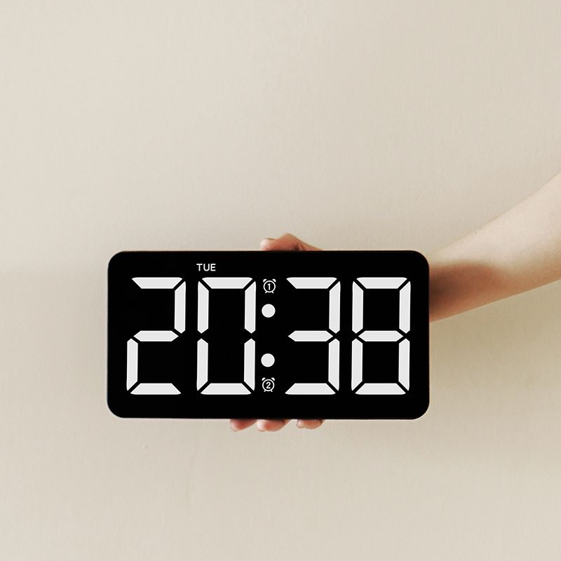 Hot Selling Alarm LED Large Screen Digital Electronic Desktop Table Bedroom Living Room Wall Clock_voghion.com