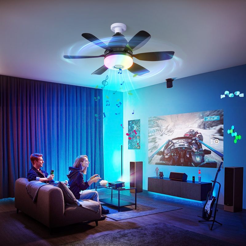 Stropní světla a ventilátory Nové světlo pro ventilátor do obývacího pokoje Stropní lampa s ventilátorem Jednoduché moderní LED světlo pro ventilátor do ložnice_voghion.com