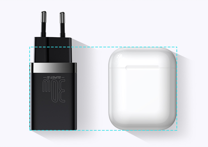 Baseus PD Charger 30W USB Type C Fast Charger QC3.0 USB C Quick Charge 3.0 Dual Port Phone Charge For IPhone 14 13 X Xs Macbook_voghion.com