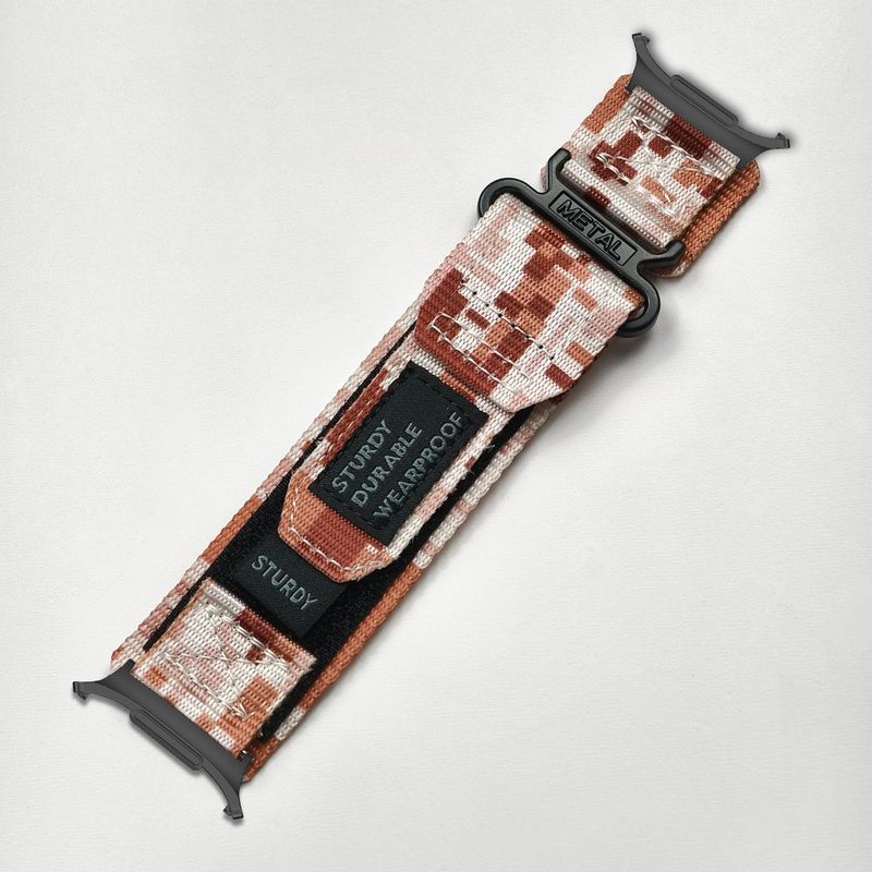 Velegnet til Samsung Galaxy Watch Ultra Metal Connector Velcro Sports Nylon Loop Flettet Rem_voghion.com