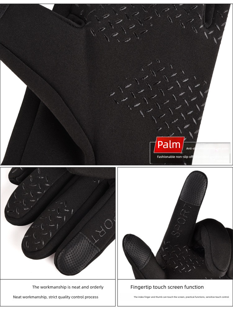 Outdoor Warm Herbst Winter Radfahren Sport Winddicht Wasserdicht Volle Finger Skifahren Kältebeständig Anti Slip Touchscreen_voghion.com