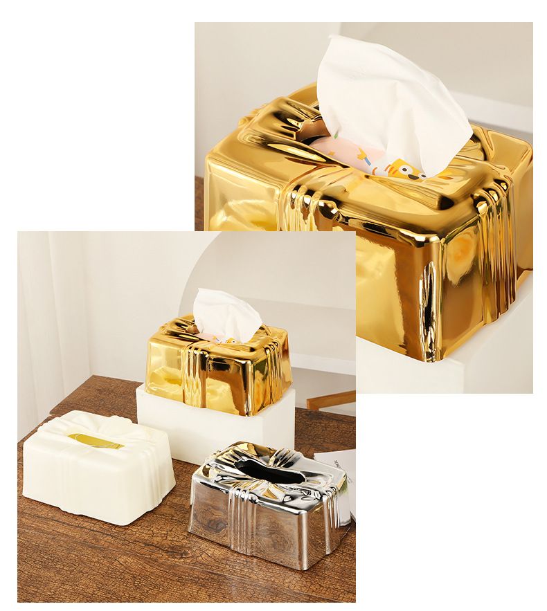 Muebles para el hogar Caja de pañuelos retro y elegante Caja de papel creativa simple Caja de servilletas de escritorio de plástico para hotel_voghion.com