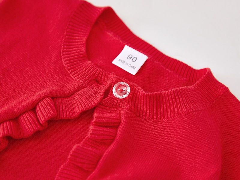 Baumwoll-Cardigan mit Spitzenbesatz für Mädchen – Leichtes Basic für den Lagenlook (90–140 cm, 5 sanfte Farben)_voghion.com
