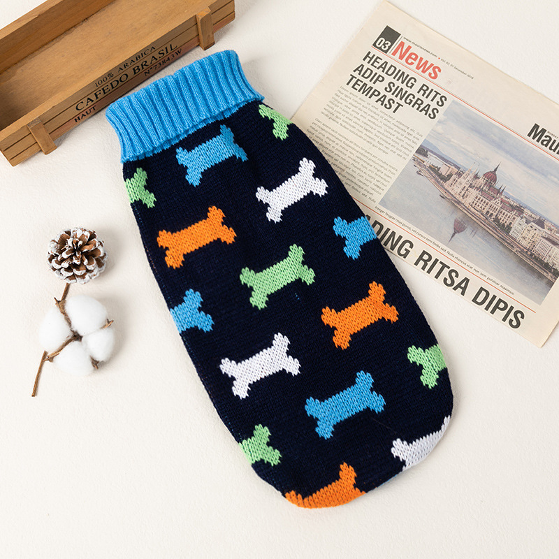 New Pet Autumn Winter Style Cat Dog Clothes Bichon Corgi Knitted Sweater_voghion.com