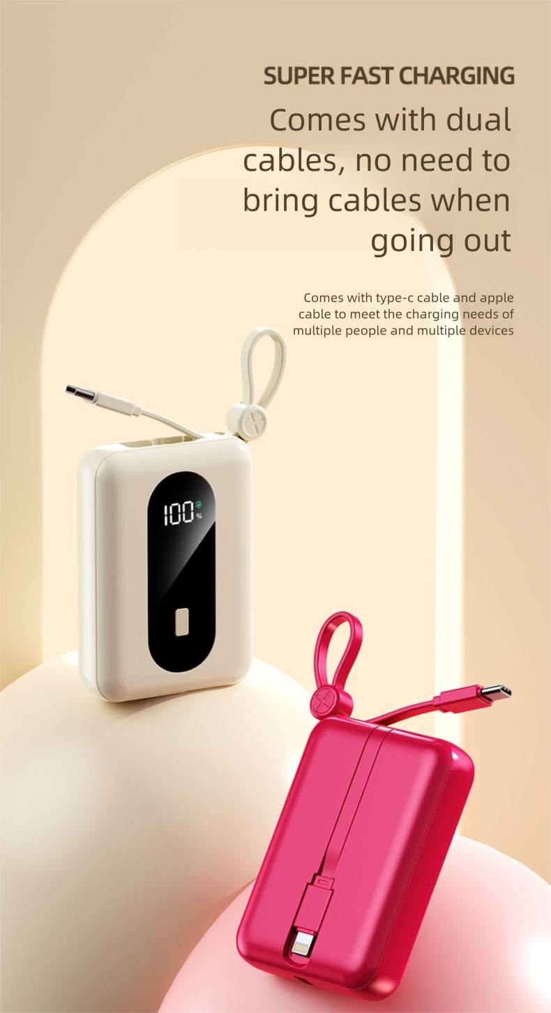 22.5W Super Fast Charging 10000mAh Large Capacity Portable Power Bank Suitable For Airplanes And High-Speed Trains_voghion.com