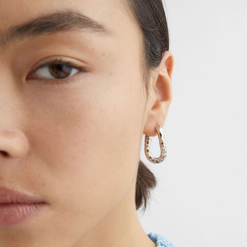 Boucles d'oreilles géométriques en U pour femme, en or et argent – Bijou minimaliste en laiton plaqué or 18 carats._voghion.com