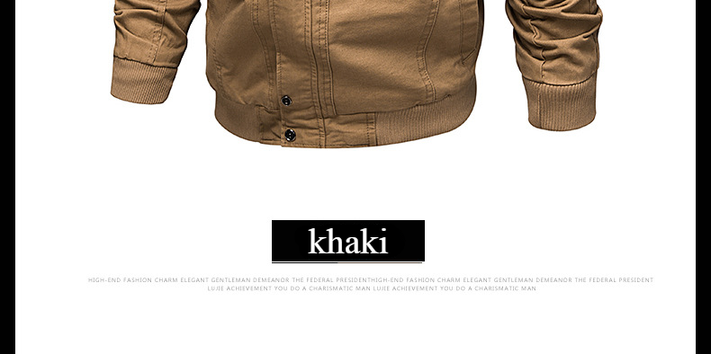 Veste pour hommes printemps et automne décontracté coton militaire vêtements de travail multi-poches manteau d'hiver en plein air bomber veste vêtements pour hommes_voghion.com