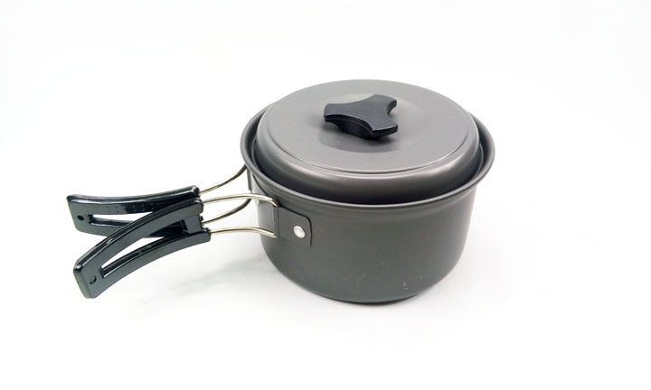 Set da campeggio per 1-2 persone, per esterni, portatile, in ossido di alluminio, per picnic, barbecue, DS-200_voghion.com