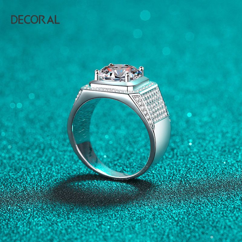 Fabrik Engros 5 karat hiphop Iced out Sterling Sier Moissanite smykker forlovelsesring til mænd_voghion.com