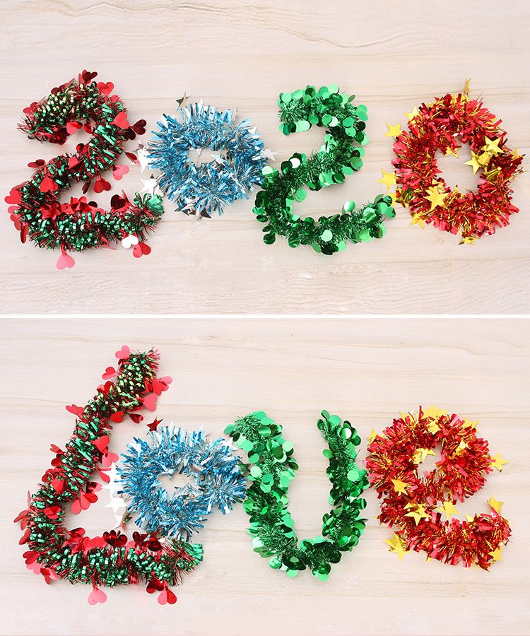Decorazione natalizia a strisce colorate per compleanno, ghirlanda festiva per l'asilo, festa di Natale, capodanno_voghion.com