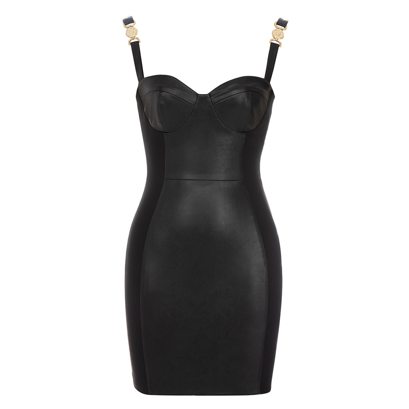 mini abito corto sottile da donna con reggicalze sexy nuovo stile semplice e senza schienale_voghion.com