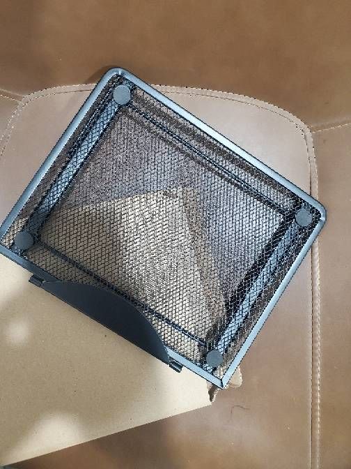 348 Metal Laptop Base Floor Folding Stand Wire Mesh Combination Tablet_voghion.com
