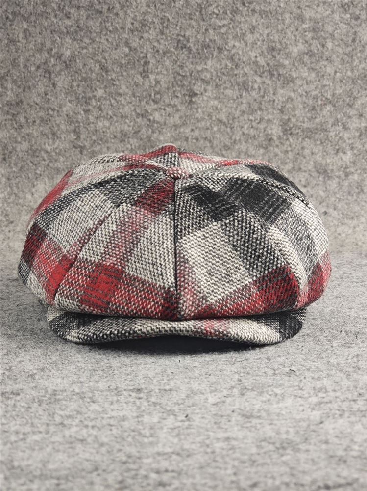 Offre spéciale 2024 printemps automne et hiver casquettes gavroche hommes femmes motif à carreaux béret en laine papa feutre lierre casquette homme grande taille octogonale_voghion.com