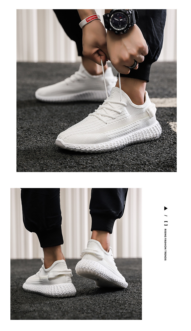 2023 summer men's shoes Korean style trendy sports shoes color-changing flying woven shoes mesh breathable men's shoes all-match casual shoes_voghion.com