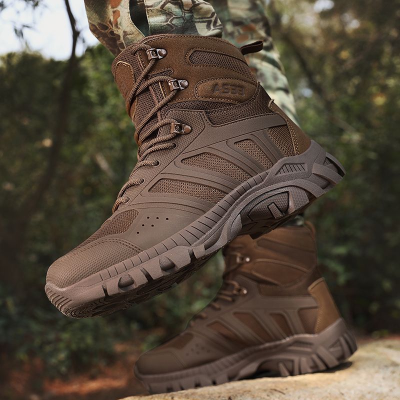 Nuovi stivali da uomo in saldo, alti, da esterno, da deserto, tattici, scarpe da trekking traspiranti, da arrampicata in montagna_voghion.com