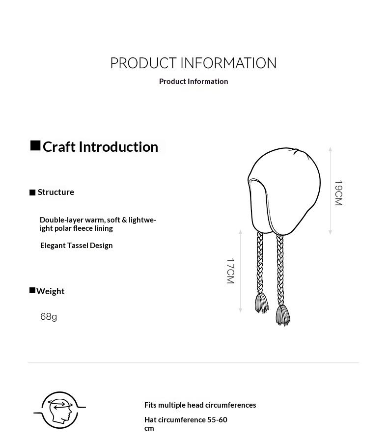 001 Golejue Nuovo cappello da sci lavorato a maglia per arrampicata all'aperto, ciclismo, escursionismo, antivento, caldo, freddo, foderato in pile, protezione per le orecchie spessa_voghion.com