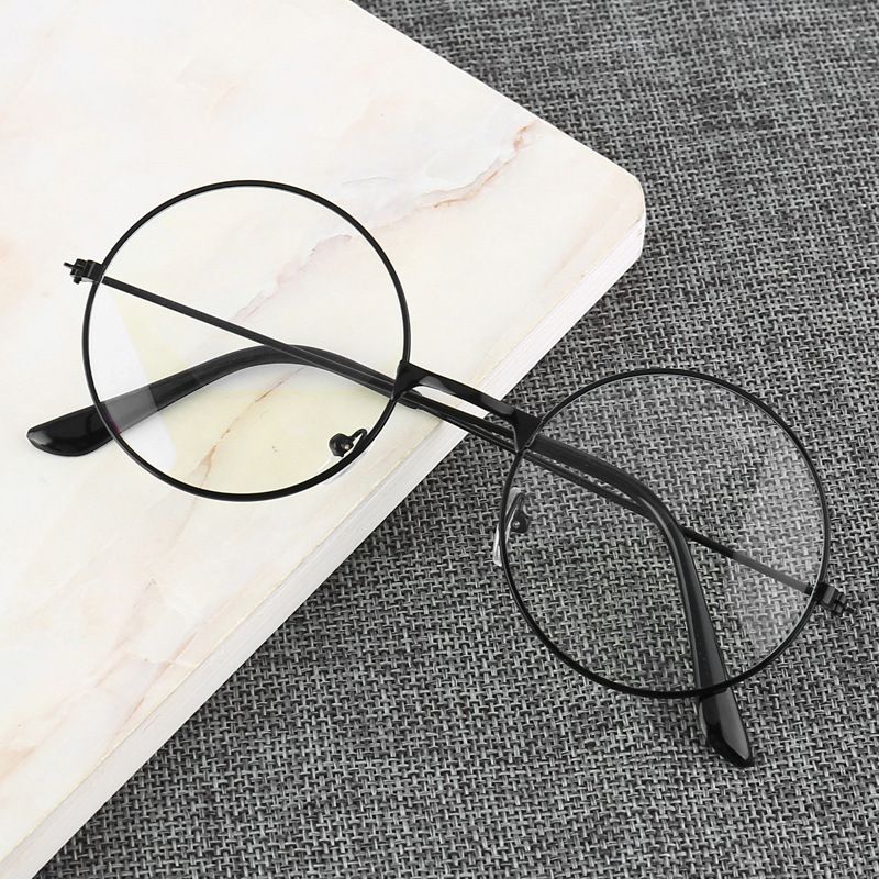 Men's And Women's Retro Round Anti Blue Light Computer Reading Games, Eye Protection, Decorative Glasses, Party Travel_voghion.com