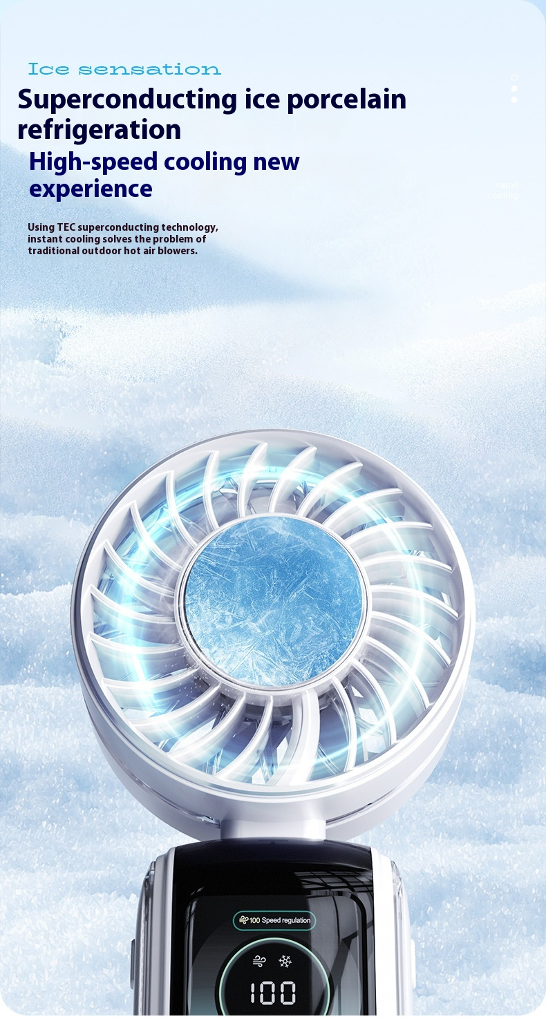 2025 New Portable Small Fan, High-speed Operation, Semiconductor Cooling, Rechargeable And Foldable, A Must For Traveling Outdoor People_voghion.com