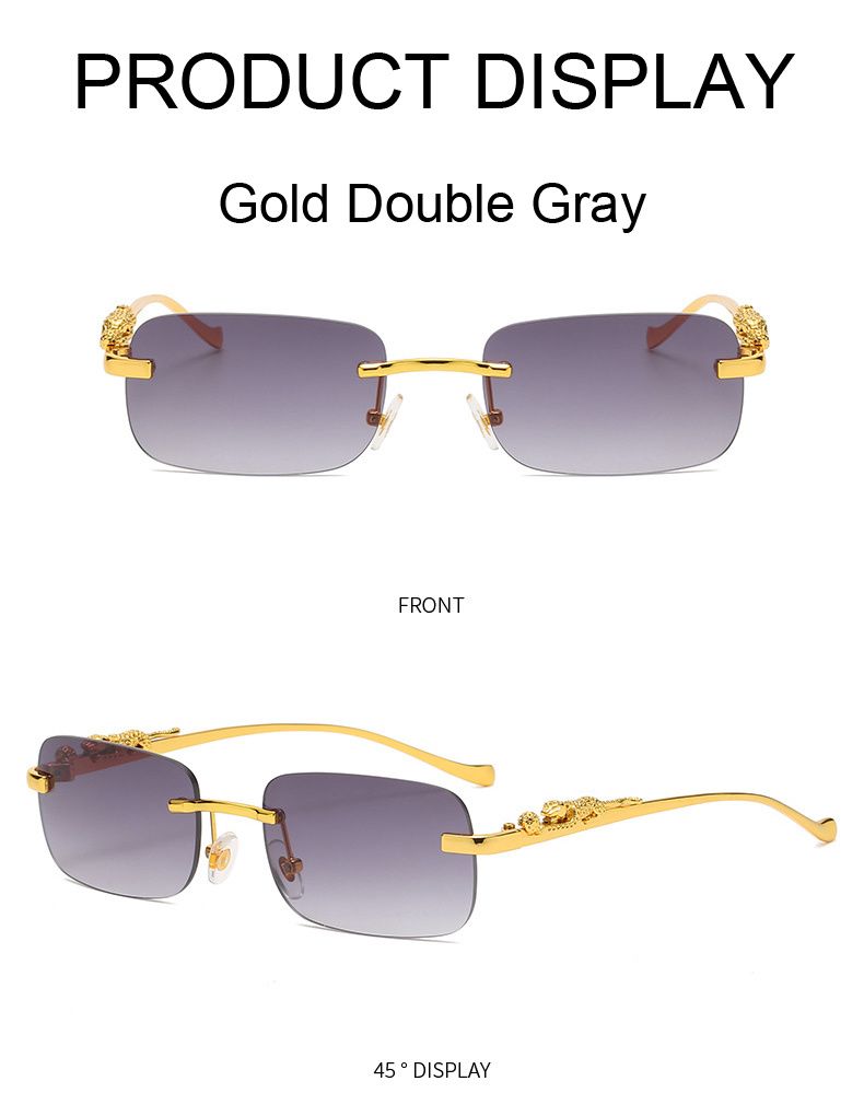 Mood ääristeta ruudukujulised päikeseprillid, mees, naine, bränd disainer Moegradient metallist leopard retrovarjud ristkülikukujulised päikeseprillid_voghion.com