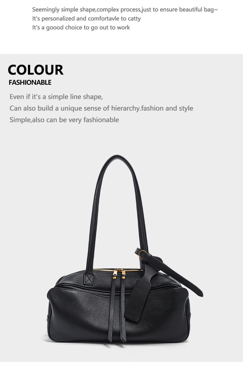 Bolso bandolera B-Bowling de piel auténtica New Rodeo Boston de gran capacidad para mujer_voghion.com