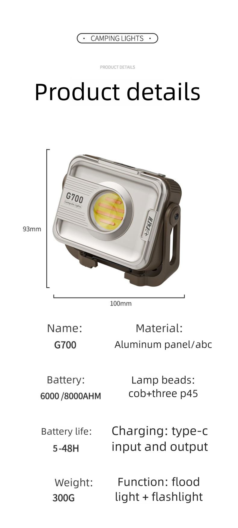 New Outdoor Portable Long Battery Life LED Strong Emergency Camping Light_voghion.com