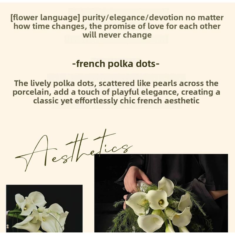 French Calla Lily Tableware Set Home Light Luxury High-end Ceramic Bowl Plate Box New Wedding Gift_voghion.com