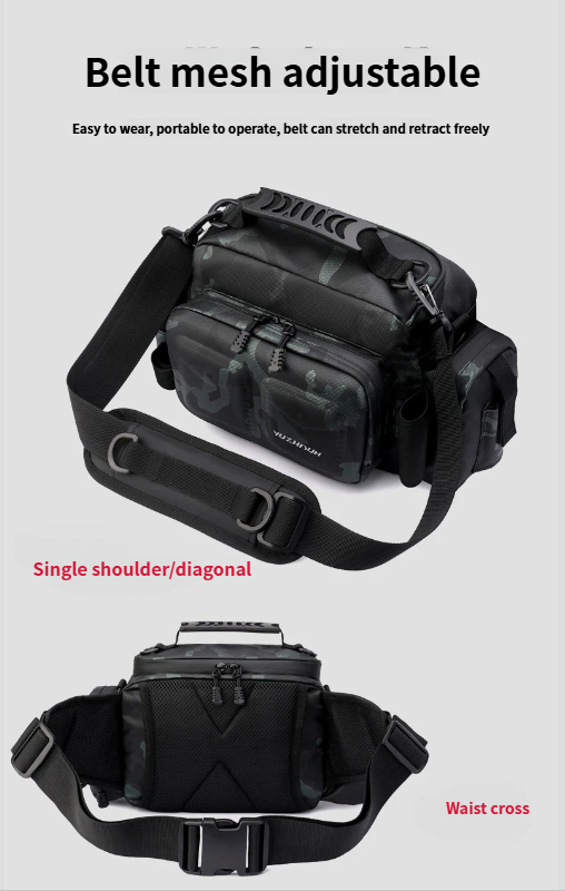 Borsa a tracolla portatile da esterno multifunzionale da pesca, nuova borsa a tracolla impermeabile per esche_voghion.com