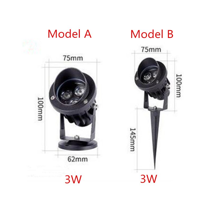 LED-trädgårdsbelysning utomhus 3W-lampor bakgrundsbelysning trädbelysning landskapsspotlights vattentät för uteplats gräsmatta pool gård garage trädgård_voghion.com