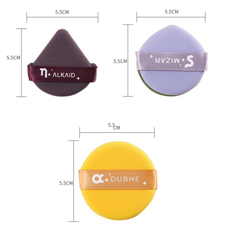 Trucco femminile lavabile SpongeTriangle Fondotinta rotondo Contouring Shadow Cosmetics Powder Puff Trucco viso_voghion.com