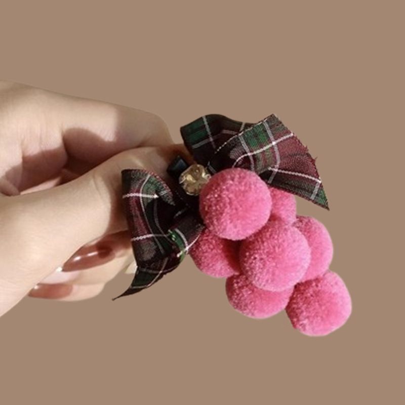 Spazzola per capelli piccola farfalla a forma di uva per donna 2024 Nuovo accessorio per capelli con frangia laterale autunnale e invernale di alta qualità_voghion.com