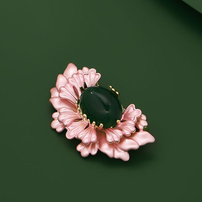 Rosa Begonienbrosche High-End-Damenblume Klassischer Blumenanzug Cheongsam Vielseitiges Zubehör Trend_voghion.com