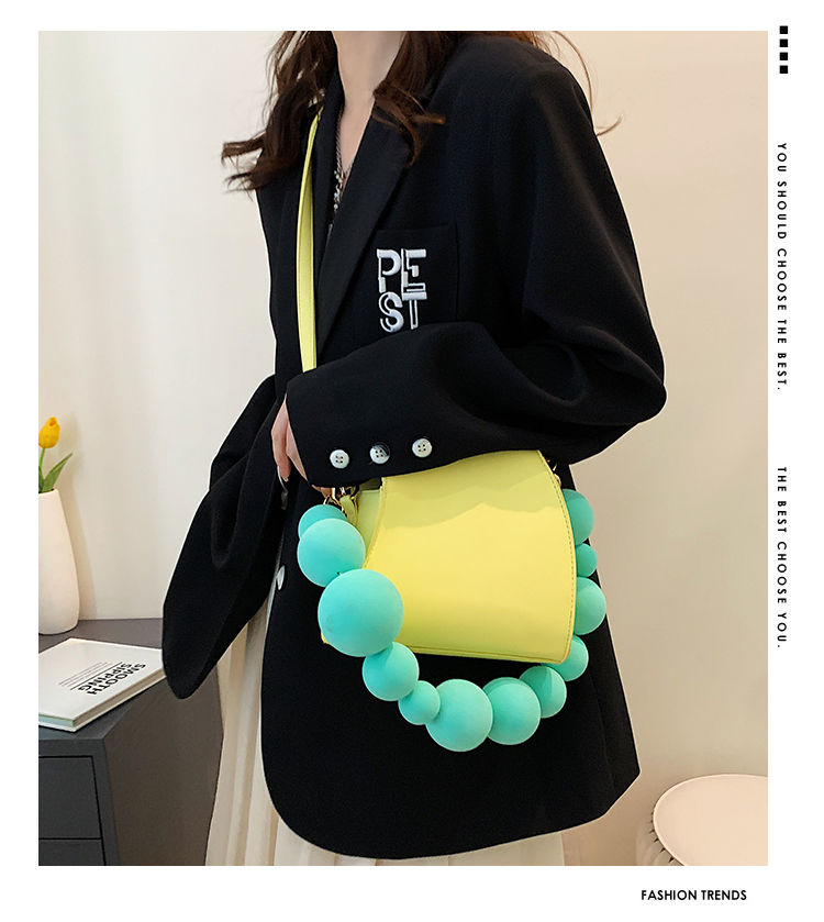 Tangzhu ins borsa a forma di palla a bolle design di nicchia banana per donna 2023 nuova versatile borsa a tracolla con una spalla_voghion.com