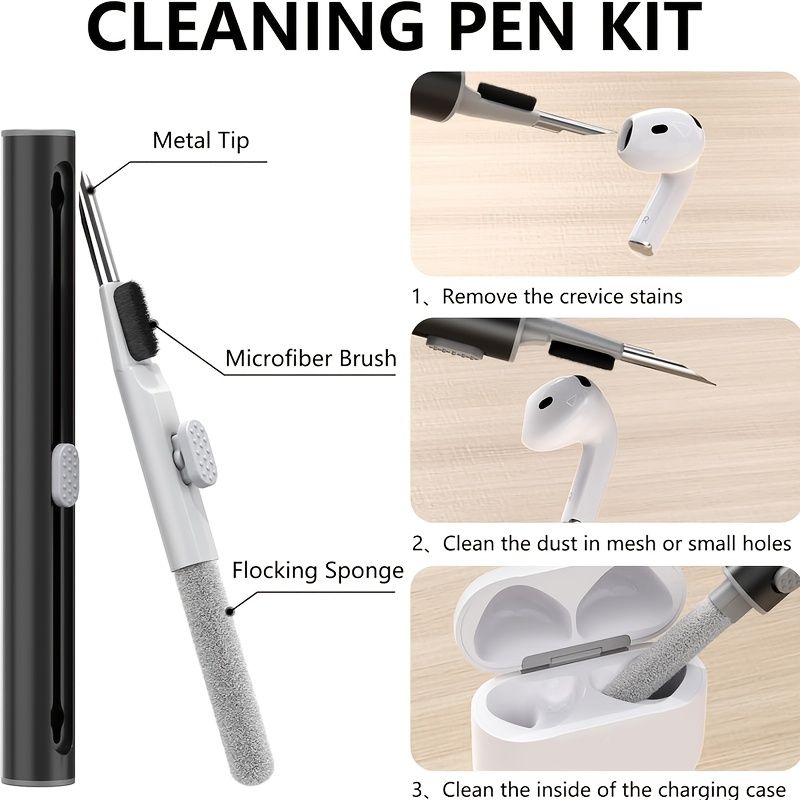 Cleaning Kit For 1SET Wireless Headphones Soft Silicone Protective Case Bluetooth Headset Protective Case Women And Men_voghion.com