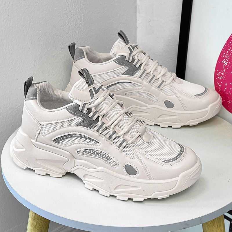 Scarpe da ginnastica da uomo primaverili, traspiranti, antiodore, in mesh, versatili, casual, da studente, sportive, con suola morbida, bianche, alla moda_voghion.com