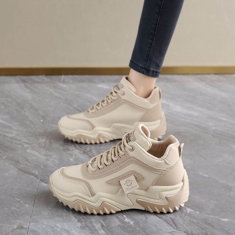 2024 Autumn New Dad Female Students Sports Running Ins Korean Edition Leisure High Top Height Increasing Shoes 1303_voghion.com
