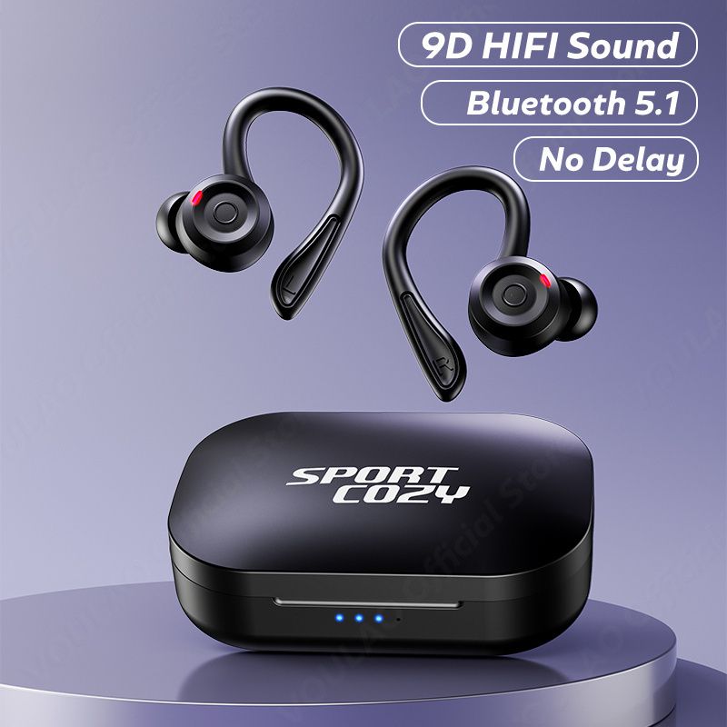 ασύρματο Bluetooth ακουστικά σπορ αδιάβροχο Bluetooth 5.1 ακουστικά στερεοφωνικά ακουστικά με μικρόφωνο ακύρωση θορύβου _voghion.com