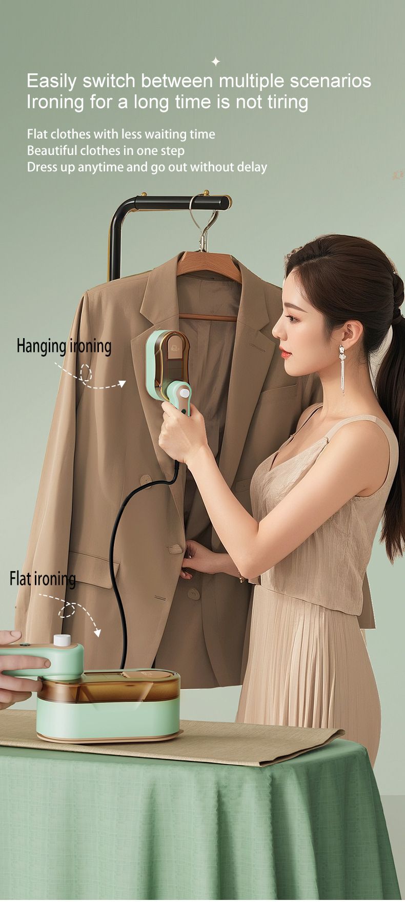 New Handheld Garment Steamer Home Use, Large Steam Electric Iron, Portable And Convenient For Dormitory, Clothes Ironing_voghion.com