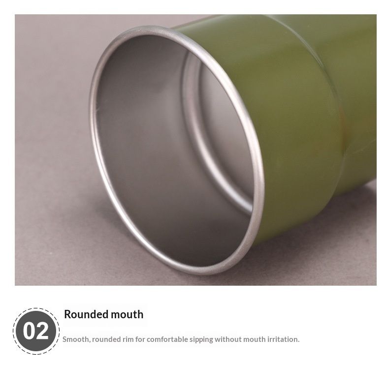 QFV50704555550<== Outdoor 304 Stainless Steel Camping Single Layer Portable Car Coffee Cold Insulation Step Beer Swallow Cup_voghion.com