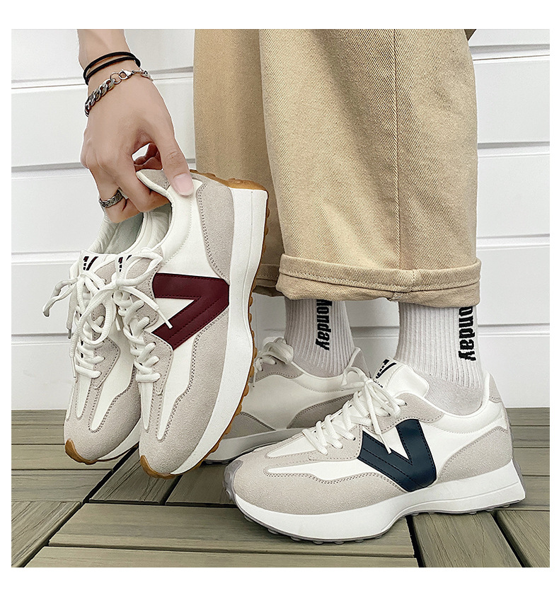 2023 primavera nova cintura pequena forrest gump sapatos masculinos estilo coreano na moda guarda-chuva pano esportes sapatos casuais masculinos de uma peça grátis_voghion.com