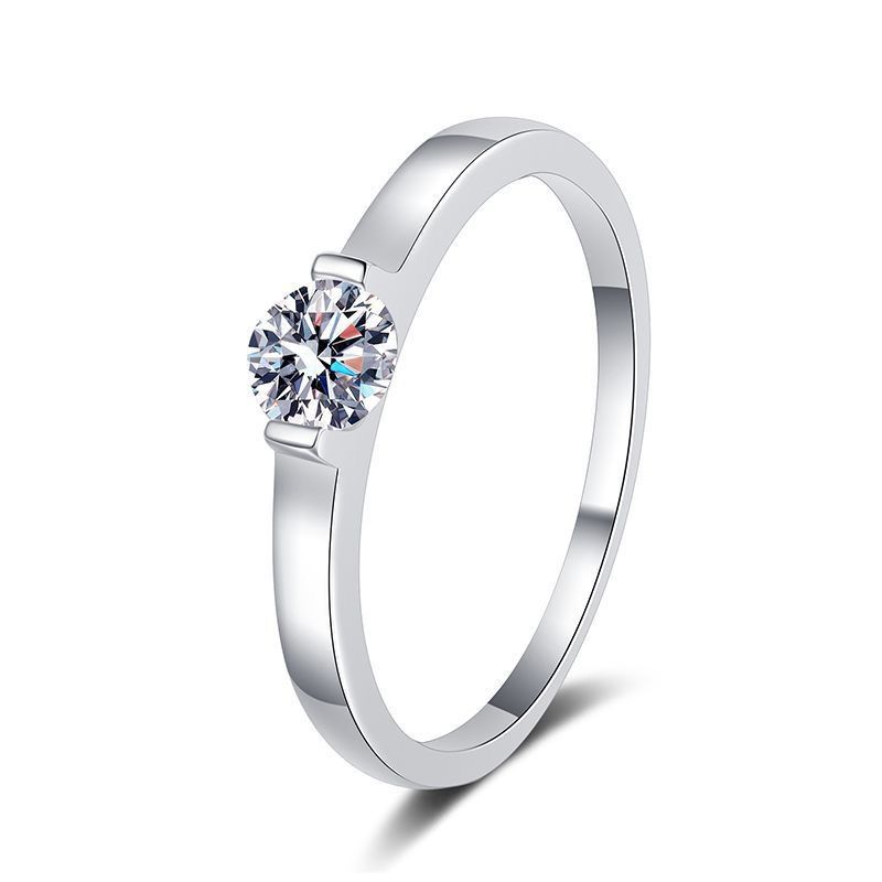 Light New Year One Diamond Women's Fashion Small Zircon Simple Wedding Elegant Versatile Ring_voghion.com