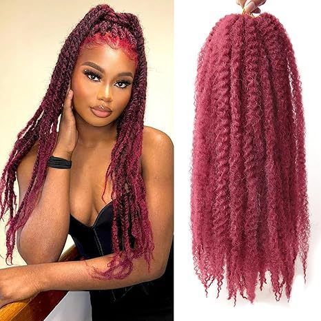 African Marley Hair Wig - Fluffy Small Curls, Multi-Color, Soft Chemical Fiber_voghion.com
