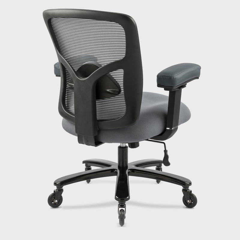 Big And Tall Office Chair 400lbs, Ergonomic Mesh Desk Computer Chair With Adjustable Lumbar Support Arms High Back Wide Seat Task Executive Rolling Swivel Chair For Women Men, Heavy People_voghion.com