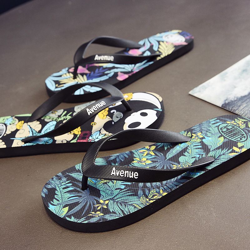 Trendy Personalisierte Themen-Strandschuhe Für Herren, Lässige, Mode-Rutschfeste Outdoor-Sandalen, Sommer-Hausschuhe Für Herren_voghion.com